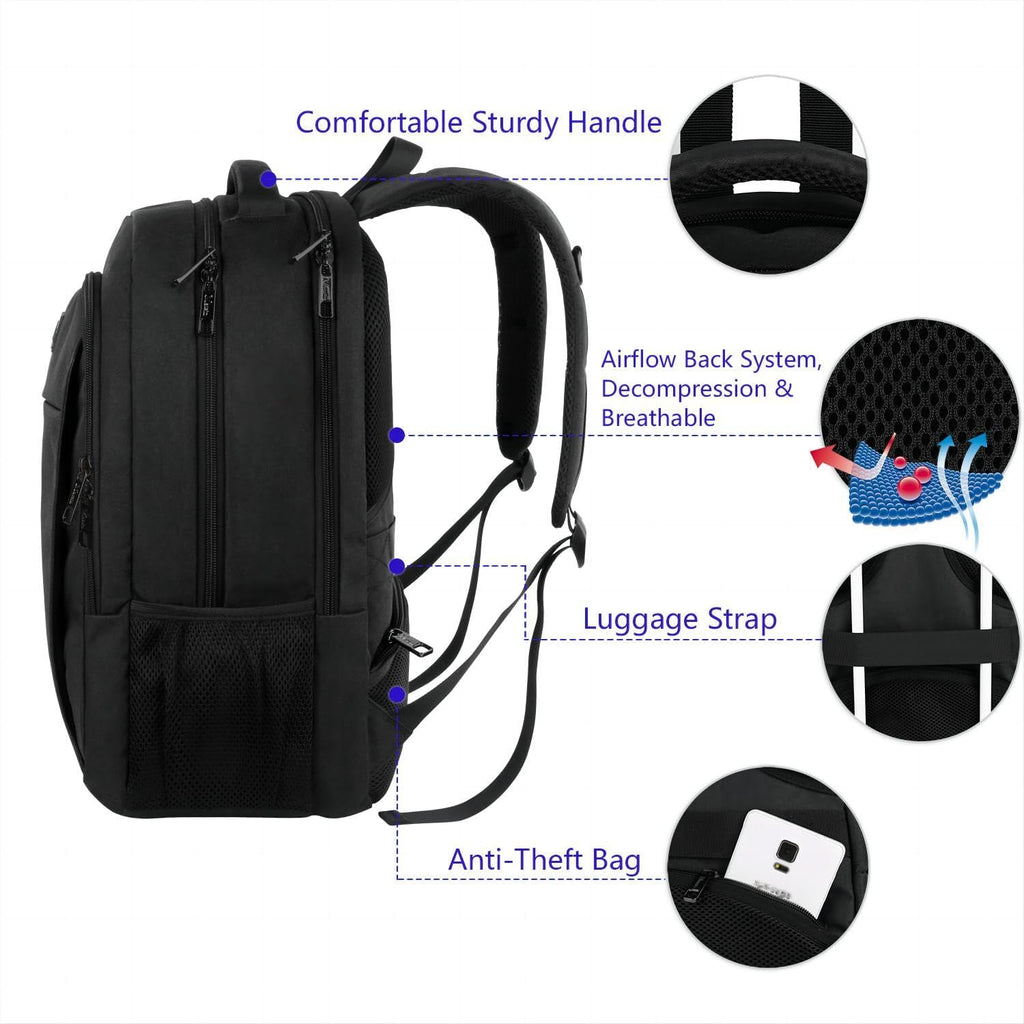 18 Inch Laptop Backpack (18 Inch / Deep Black)
