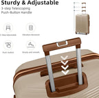 LEAVES KING Luggage Sets 5 Piece, Expandable PP Suitcase - Image 8