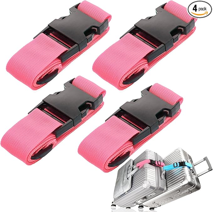 4Pack Luggage Straps for Suitcases, Travel Connector for Carry On Bag, Add Bag by Ajmyonsp