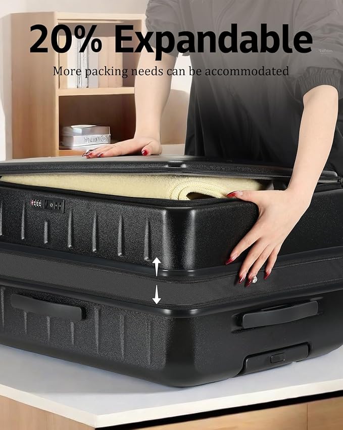 Expandable Checked Luggage, 28 Inch Luggage - Image 2