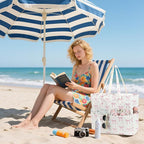 LEDAOU Beach Bag Waterproof Sandproof Women Tote Bag Pool Bag - Image 3