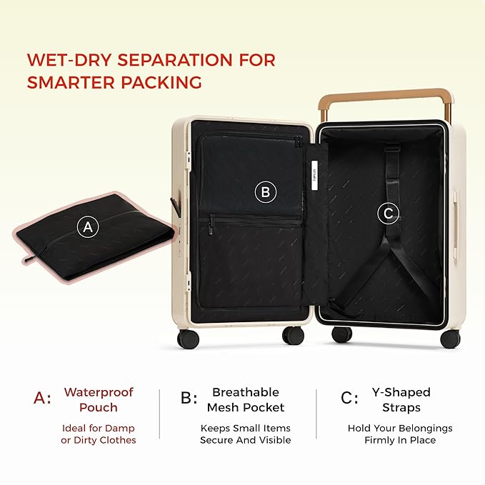 TUPLUS 20” Carry-On Hardside Luggage Lightweight ABS Travel Suitcase - Image 5