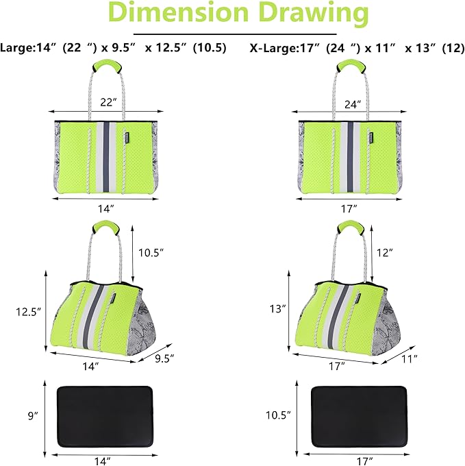 QOGiR Neoprene Multipurpose Beach Bag Tote - Image 2