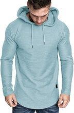 Lexiart Mens Fashion Athletic Hoodies Sport Sweatshirt Solid Color Fleece - Image 3
