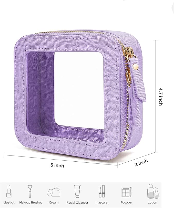 Travel Clear Makeup Bag Set, TSA Approved Cosmetic Bag Case - Image 4