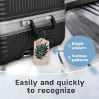 Boho Line Leaves Luggage Tags, 2 Pack Travel Cruise Tags - Image 4
