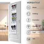 Over The Door Shoe Organizer, 14 Large Mesh Pockets Hanging Shoe Rack - Image 4