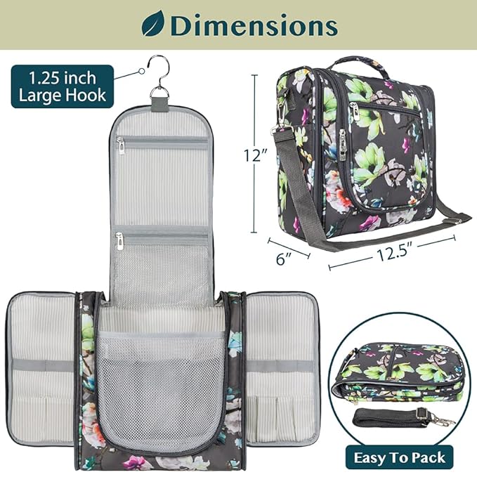 PAVILIA Extra Large Toiletry Bag Travel Bag - Image 2