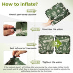 ATEPA Inflatable Stadium Seat Cushion, Self-Inflating Memory Foam Stadium Seats - Image 5