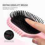 New Multifunctional Curly Hair Cushion Comb, 1Pc Oval New Air Cushion Comb WithHandle, Define Styling Brush,DetanglingHair Brush, Professional Hairstyle Comb, BouncingHair Brush (Black Pink)