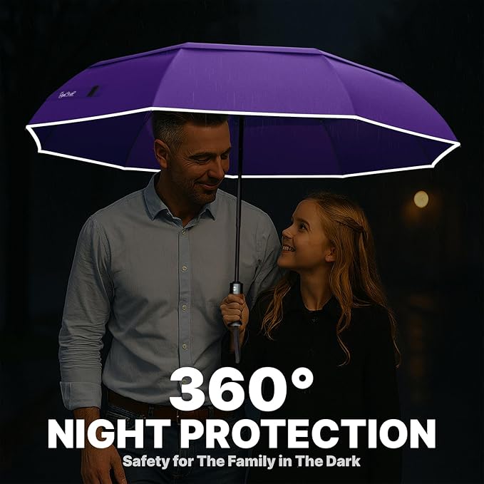 Royal Walk Windproof Folding Travel Umbrella Compact and Strong Luxurious Real - Image 5