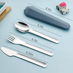 DEVICO Travel Utensils with Case, Reusable Camping Silverware Cutlery, 18/8 - Image 5