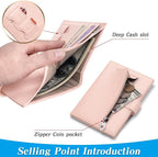 Passport Holder for Travel Women RFID Blocking Genuine Leather Passport Wallet - Image 3
