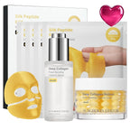 SUNGBOON EDITOR Golden Glow Plump-Looking Trio I Silk Peptide EGF Intensive Gold Mask & Deep Collagen Serum & Deep Collagen Capsule Cream I Valentines Day Gifts for Woman