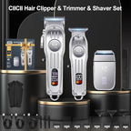 CIICII Mens Hair Clippers and Trimmers Set, Professional Cordless Barber Clippers for Hair Cutting Kit (Electric Razor Shavers & Beard/Hair Trimmer Haircut Kit) Clippers for Men DIY Home Salon