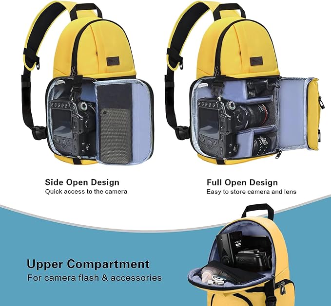 MOSISO Camera Sling Bag, DSLR/SLR/Mirrorless Camera Backpack Case Shockproof - Image 2