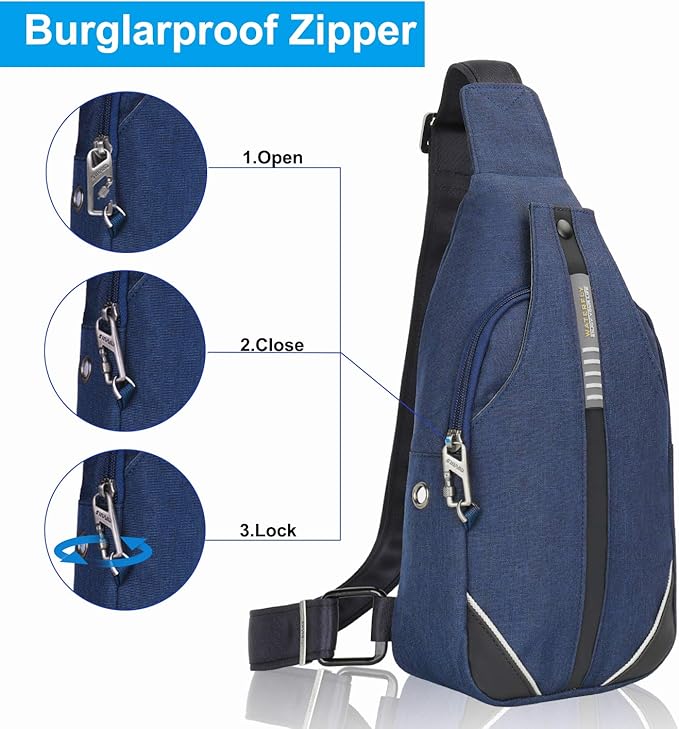 WATERFLY Small Crossbody Sling Backpack Anti Theft Backpack - Image 3