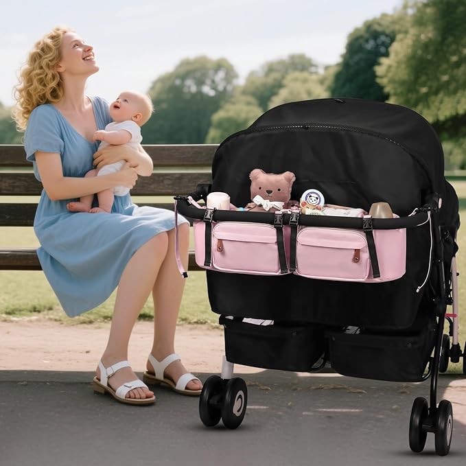 Double Stroller Organizer for Bob Duallie and Baby Jogger City Mini GT2 - Image 8