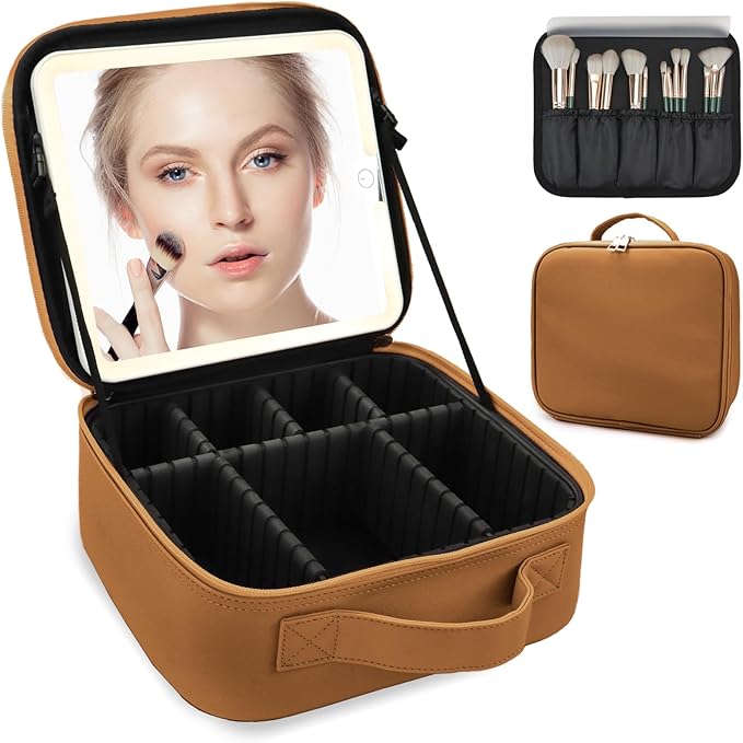 Travel Makeup Bag for Women and Makeup Artists Cosmetic Organizer Large Makeup by MORMIDTravelMakeupBag