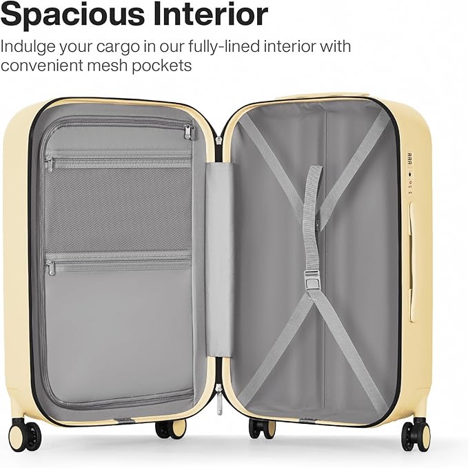 mixi 26 Inch Large Checked Luggage PC Hardshell Suitcases - Image 3