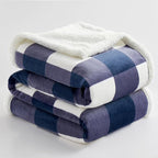 PU MEI Sherpa Blanket Fleece Throw Blanket Twin Plaid Thick Bed Blanket - Image 7