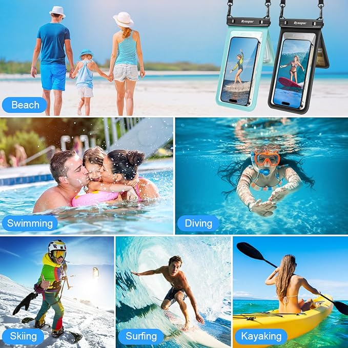 Double Space Waterproof Phone Pouch, 2 Pack Waterproof Phone Case - Image 6