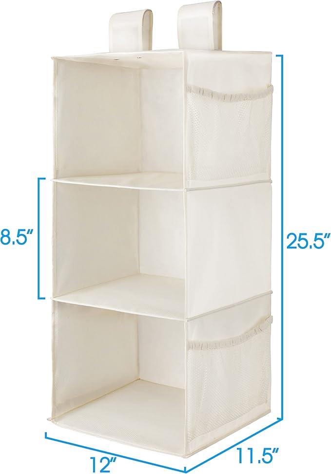 MAX Houser 3-Shelf Hanging Closet Organizer, Hanging Sweater Organizer - Image 3