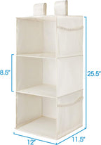 MAX Houser 3-Shelf Hanging Closet Organizer, Hanging Sweater Organizer - Image 3