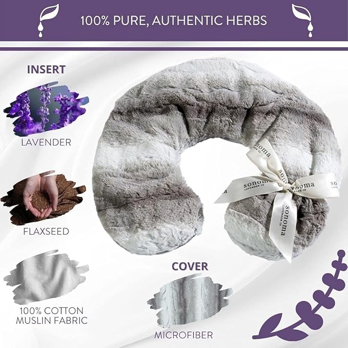 Sonoma Lavender Luxury Lavender Heatable/Chillable Neck Pillow, Microwaveable - Image 4