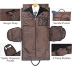 Leather Garment Bag for Travel, Modoker Carry On Suit Carrier Travel Bag - Image 4