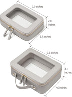 Popvibe Clear Makeup Bag Travel Cosmetic Case Transparent Toiletry Bag - Image 2