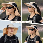 Sun Hat for Men Women with Neck Flap, UPF 50+ UV Protective Hiking Fishing Hats - Image 5