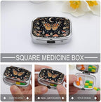 Metal 2 Compartment Pill Organizer Travel Friendly Portable Compact Pill Box - Image 4
