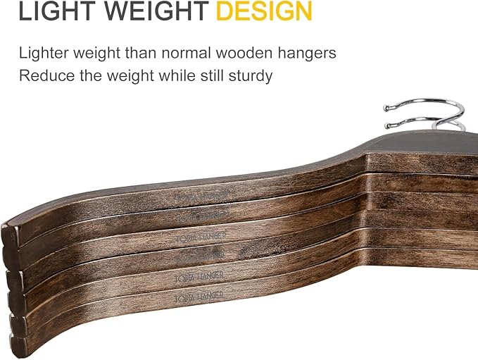 TOPIA HANGER Slim Wooden Hangers - Image 4