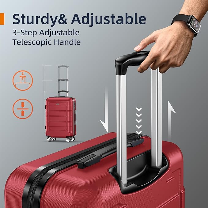 SHOWKOO Luggage Sets Expandable PC+ABS Durable Suitcase Double Wheels TSA Lock - Image 6