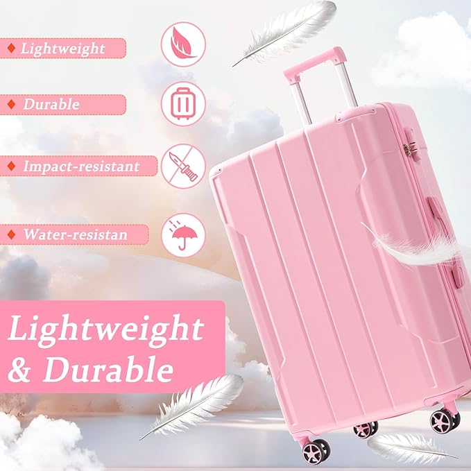 Merax 24 Inch Expandable Checked Luggage, Hardshell ABS Medium Suitcase - Image 7