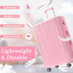 Merax 24 Inch Expandable Checked Luggage, Hardshell ABS Medium Suitcase - Image 7