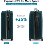 LEAVES KING LARVENDER Luggage Sets 5 Piece, Expandable PP Suitcase - Image 3