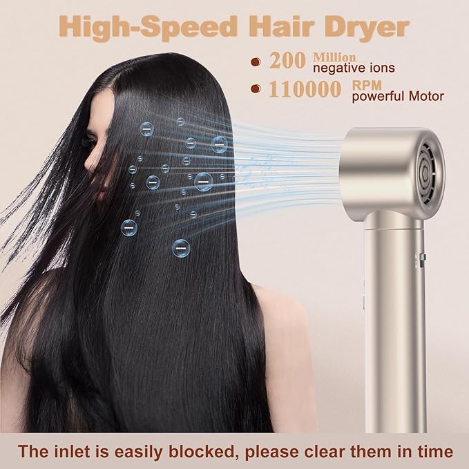 Air Styler Hair Dryer Brush - 6 in 1 Hair Styler Ionic Auto Wrap Hot Air Curler Blow Dryer, 38m/s High Speed Blowout Airflow Blow Dryer Multi Styler Fast Drying Styling for Curling/Straighting