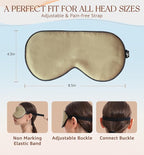 HiRui Silk Sleep Mask, 100% Natural Mulberry Silk of Double-Sided & - Image 5