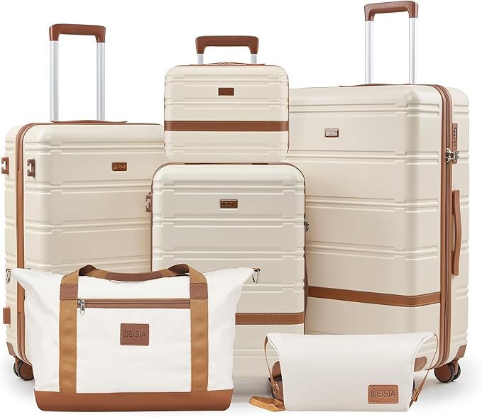 Luggage Sets, Suitcase with Spinner Wheels, PC+ABS Hardshell Travel Luggage Set by Unknown