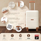 Luggage Sets with spinner wheels, PC+ABS Hard Shell Travel Luggage, Lightweight - Image 4