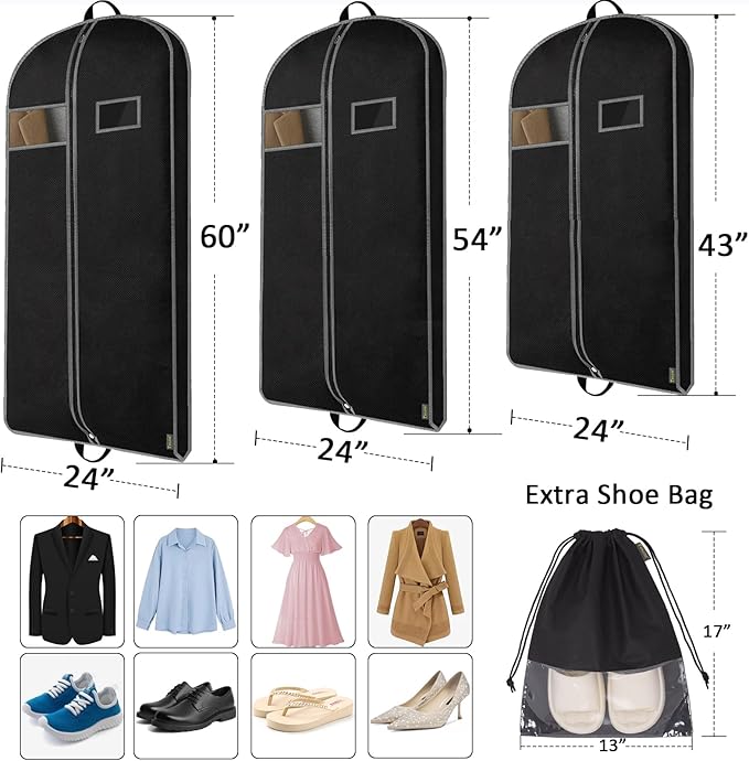 BALEINE 2PK Heavy Duty Garment Bag - Image 2