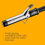 Conair Instant Heat 1¼-Inch Curling Iron, 1¼-Inch Barrel Produces Loose Curls, Hair Curler for Medium and Long Hair, 25 Heat Settings, Black