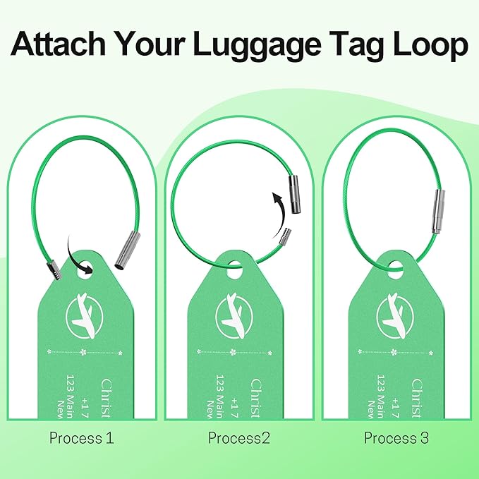4 PCS Personalized Metal Luggage Tag – Personalized Engraved Suitcase Tag - Image 3