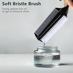 3 Pcs Black Smoothing and Sectioning Brush Set - Double-Sided Comb for Edge Teasing, Professional hair coloring tools, multifunctional hair brush for Dancing Hairstyling