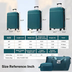 Merax Luggage Sets, Durable Hardshell 3 Piece Suitcase - Image 2