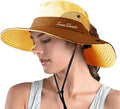 ZOORON Women's Ponytail Safari Sun Hat, Wide Brim UV Protection Outdoor Bucket by ZOORON