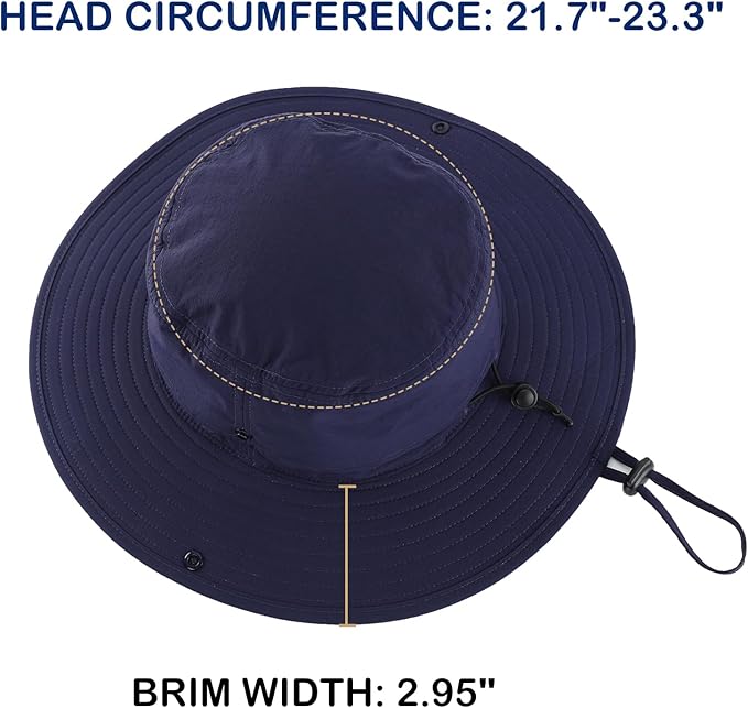 Connectyle Sun Hat for Men Women Outdoor UV Protection Safari Hat for Fishing - Image 3