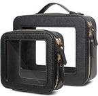 Clear Makeup Bag Small, TSA Approved Portable Toiletry Bag by FFpaw